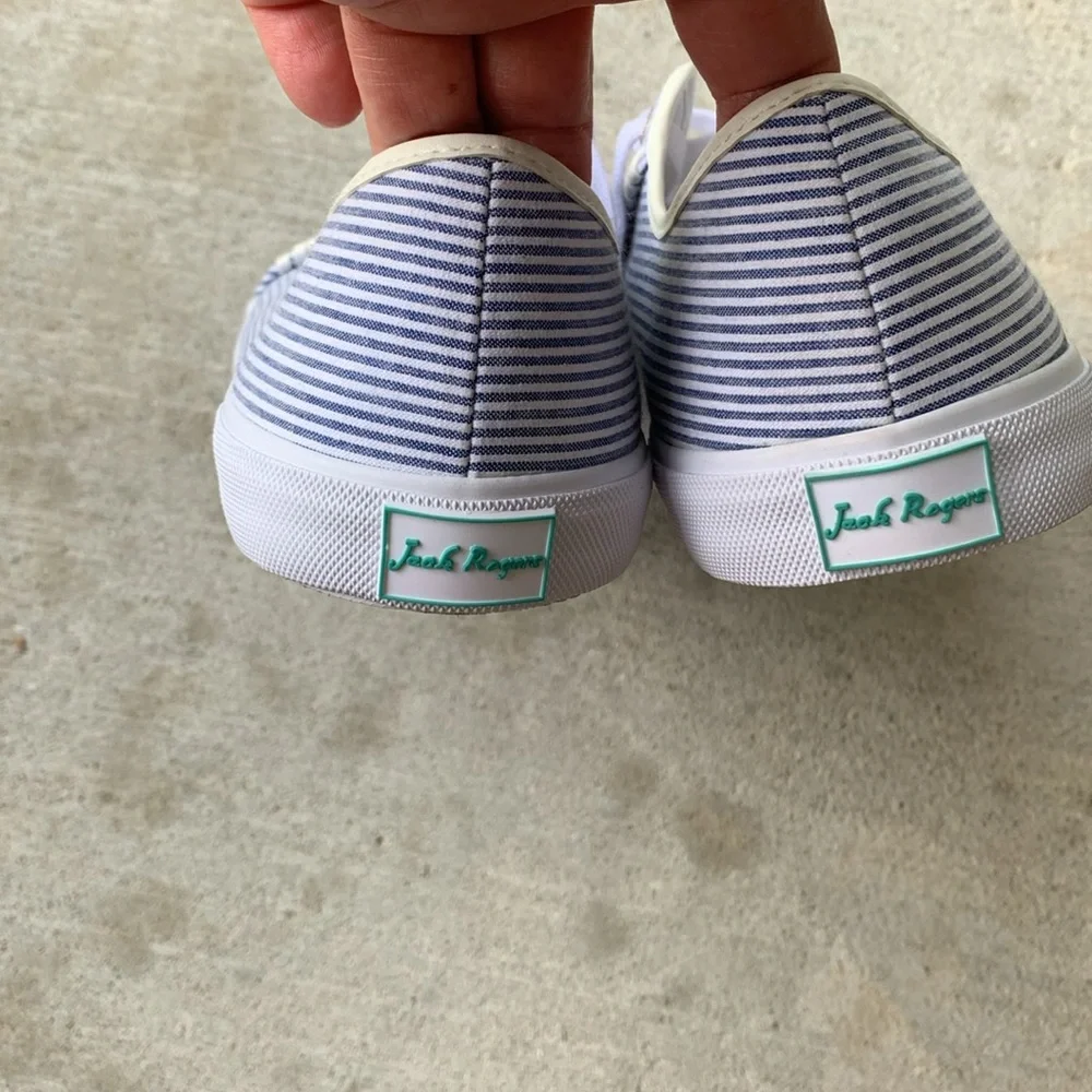 Jack Rogers Blue and White Canvas tennis shoes, sneakers
